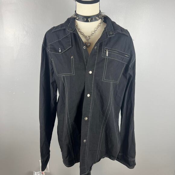 Grunge utility y2k button up - Picture 2 of 4